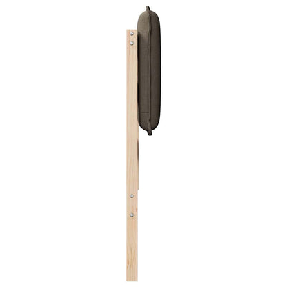 Testiera imbottita Grigio Naturale e Chiaro 75 cm Pino massello