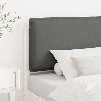 Testiera imbottita Bianco e grigio chiaro 75 cm Pino massello