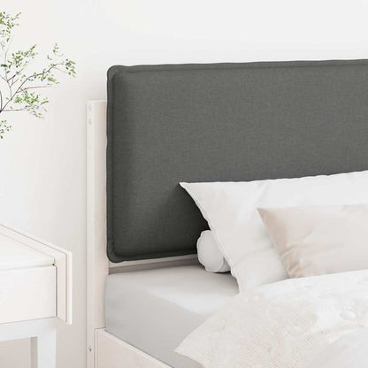 Testiera imbottita Bianco e grigio chiaro 75 cm Pino massello