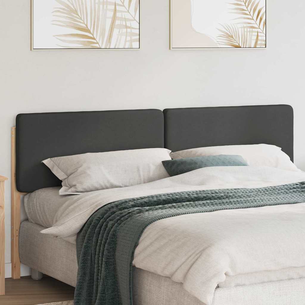 Testiera imbottita Marrone e grigio scuro 180 cm Pino massello