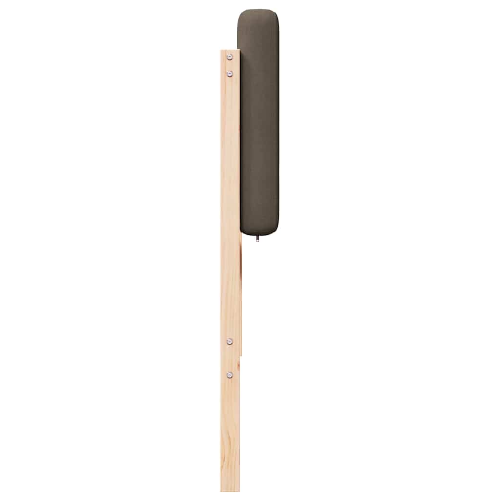 Testiera imbottita Marrone e taupe 160 cm Pino massello