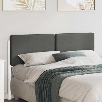 Testiera imbottita Bianco e grigio chiaro 135 cm Pino massello