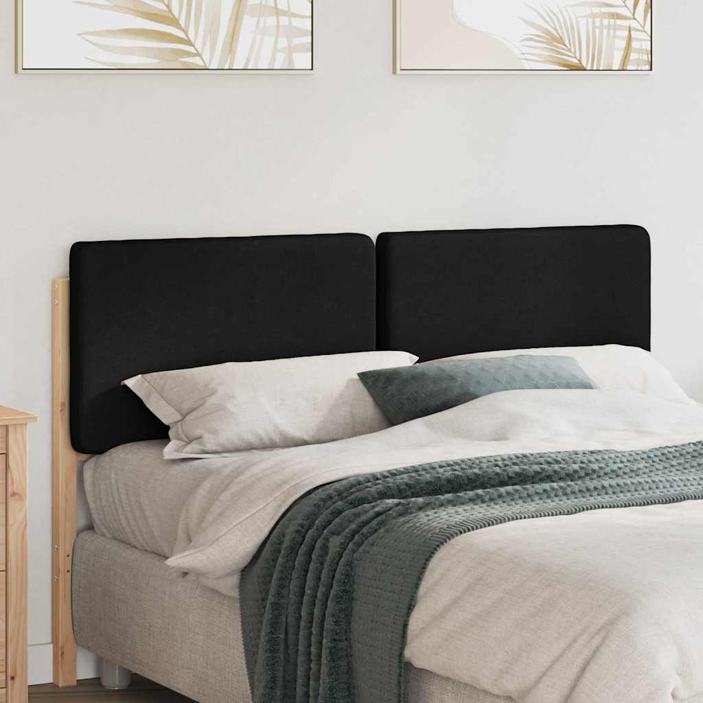 Testiera imbottita Marrone e Nero 120 cm Pino massello