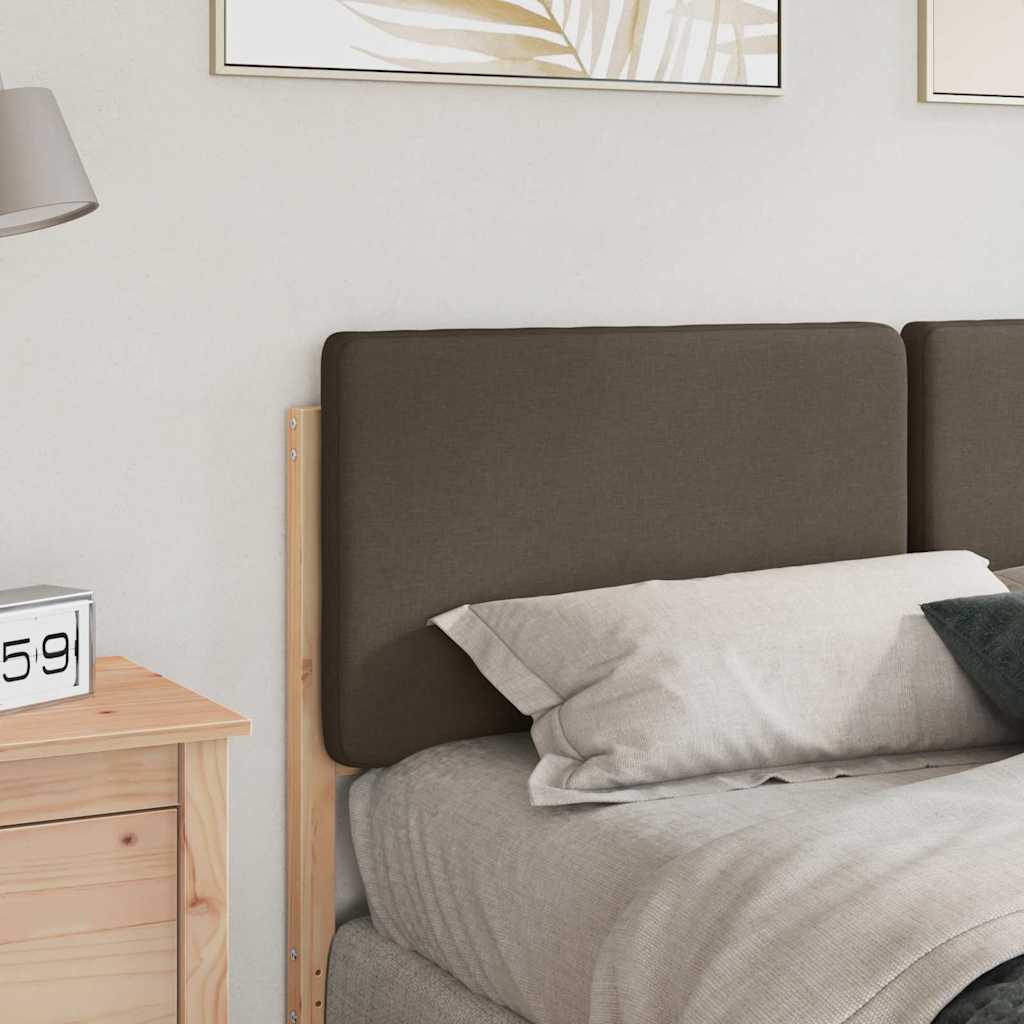 Testiera imbottita Marrone e taupe 120 cm Pino massello