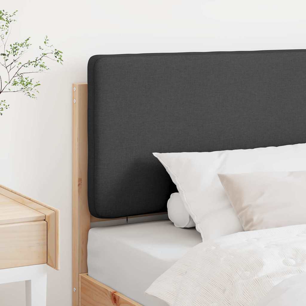 Testiera imbottita Marrone e grigio scuro 90 cm Pino massello