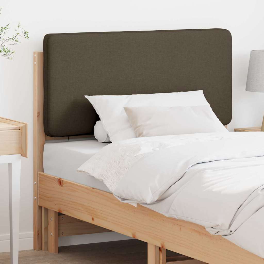 Testiera imbottita Marrone e taupe 90 cm Pino massello