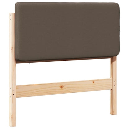 Testiera imbottita Marrone e taupe 90 cm Pino massello