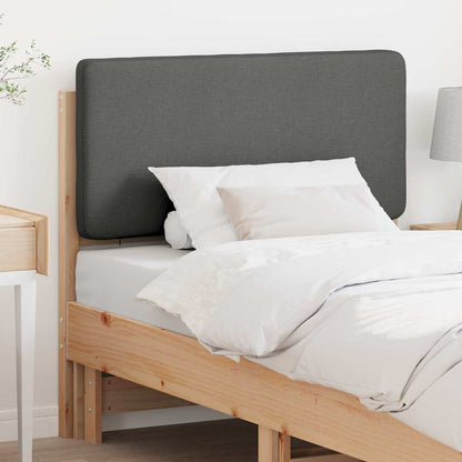 Testiera imbottita Marrone e Grigio Chiaro 80 cm Pino massello