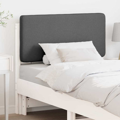 Testiera imbottita Bianco e grigio chiaro 80 cm Pino massello