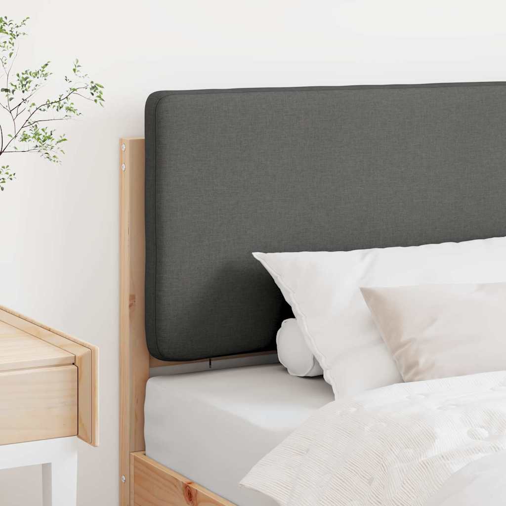 Testiera imbottita Marrone e Grigio Chiaro 75 cm Pino massello
