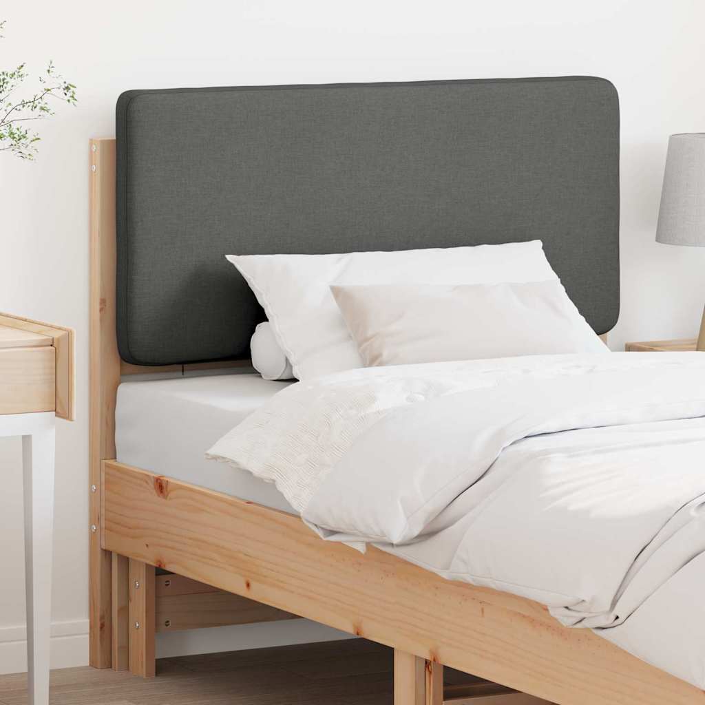 Testiera imbottita Marrone e Grigio Chiaro 75 cm Pino massello