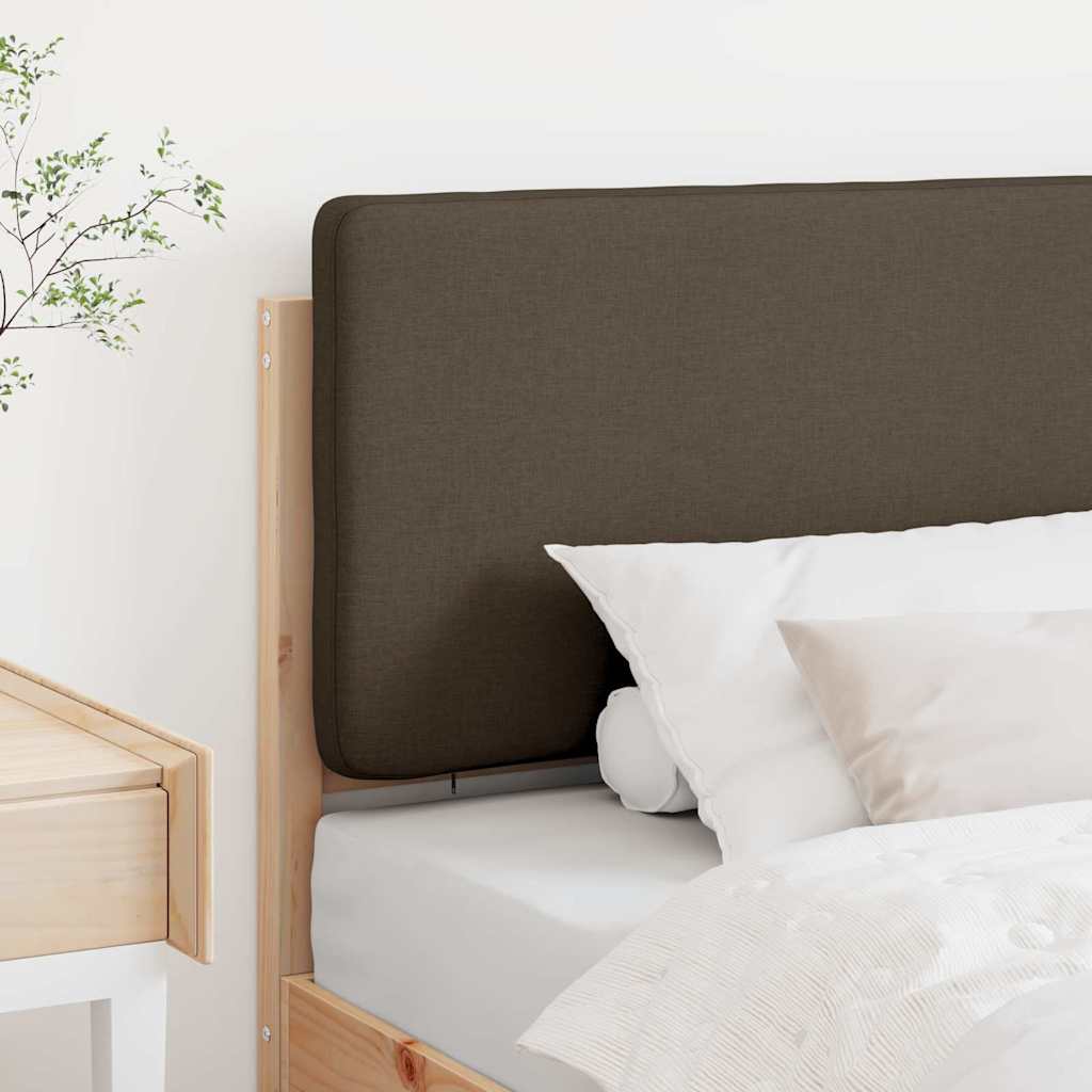 Testiera imbottita Marrone e taupe 75 cm Pino massello