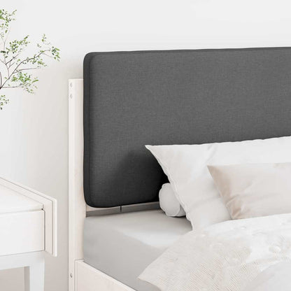 Testiera imbottita Bianco e grigio chiaro 75 cm Pino massello