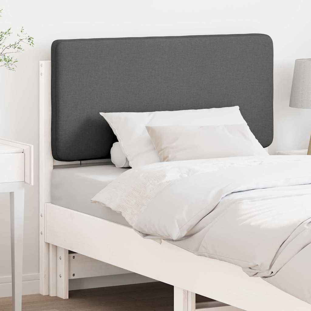 Testiera imbottita Bianco e grigio chiaro 75 cm Pino massello