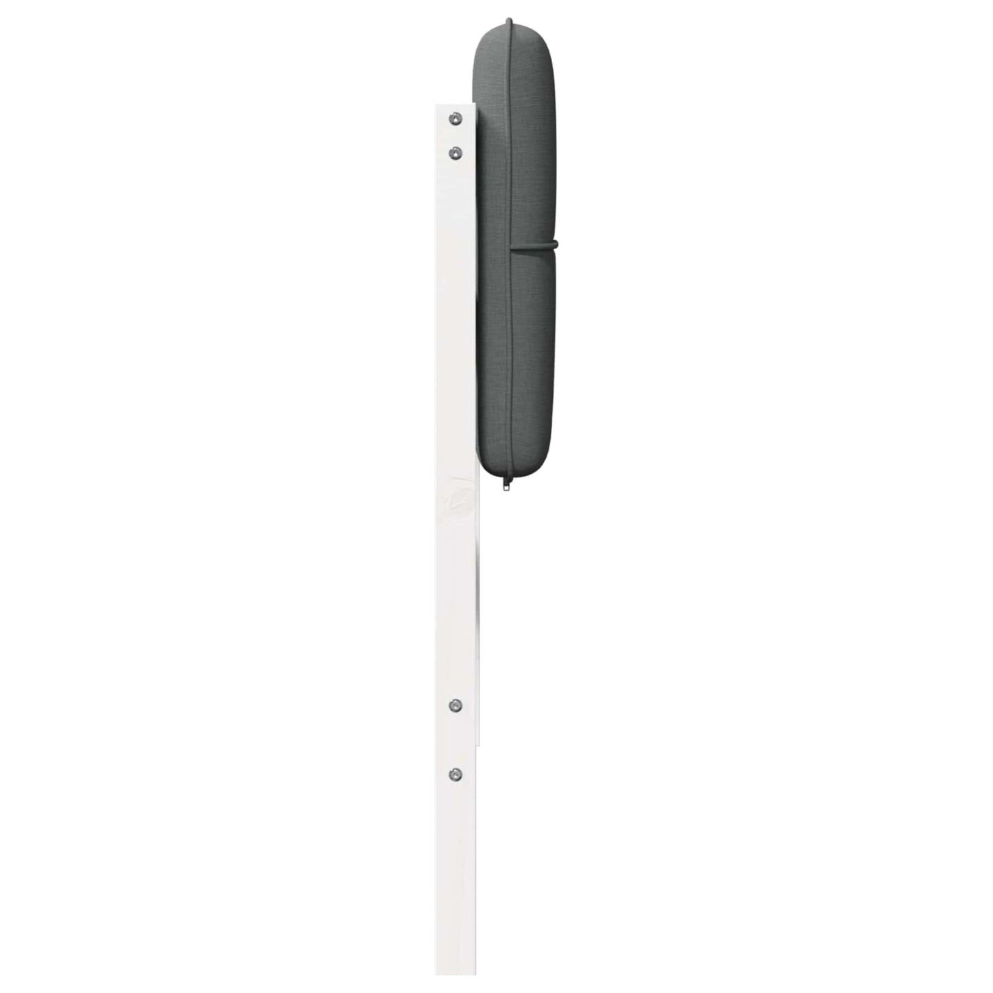Testiera imbottita Bianco e grigio chiaro 150 cm Pino massello