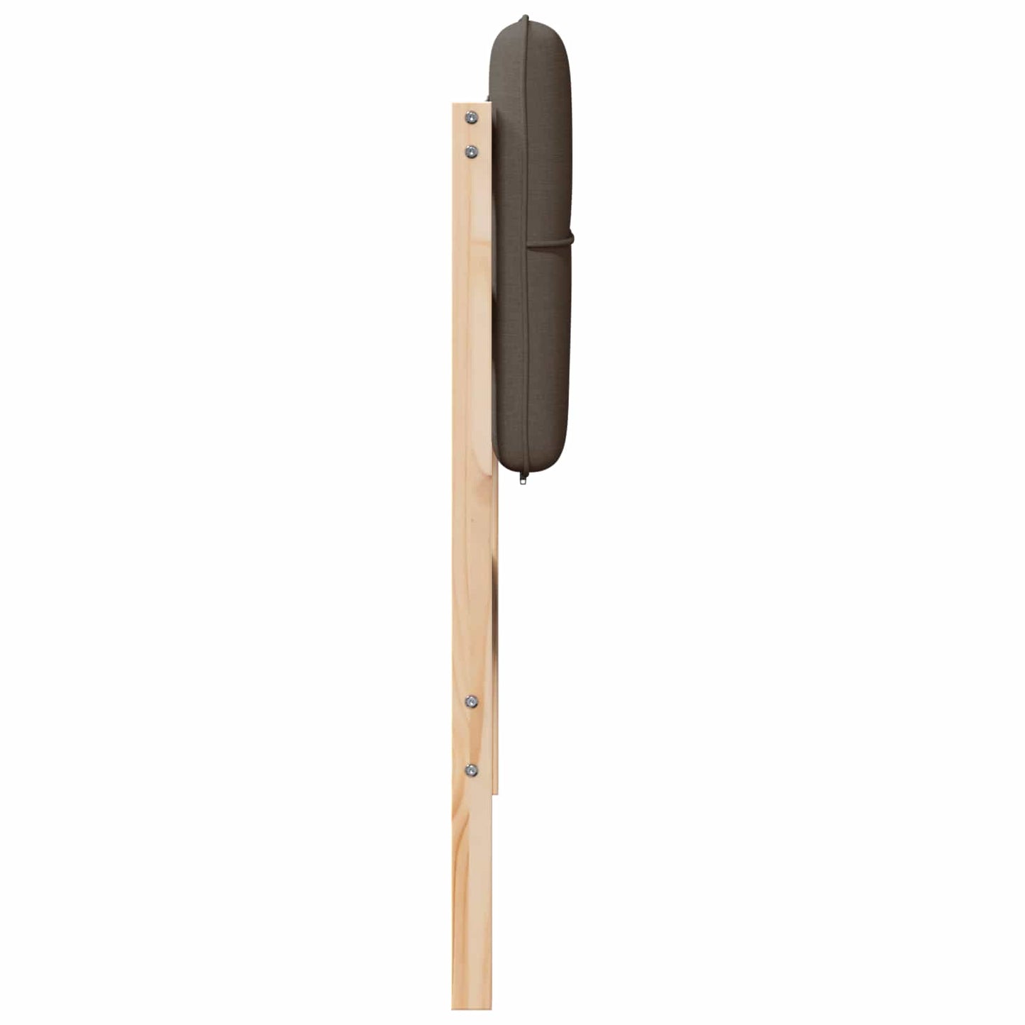 Testiera imbottita Marrone e taupe 90 cm Pino massello