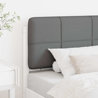 Testiera imbottita Bianco e grigio chiaro 90 cm Pino massello