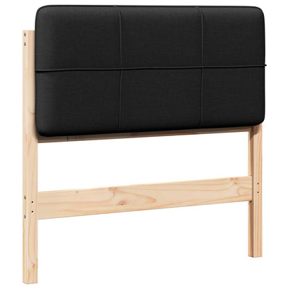 Testiera imbottita Marrone e Nero 80 cm Pino massello