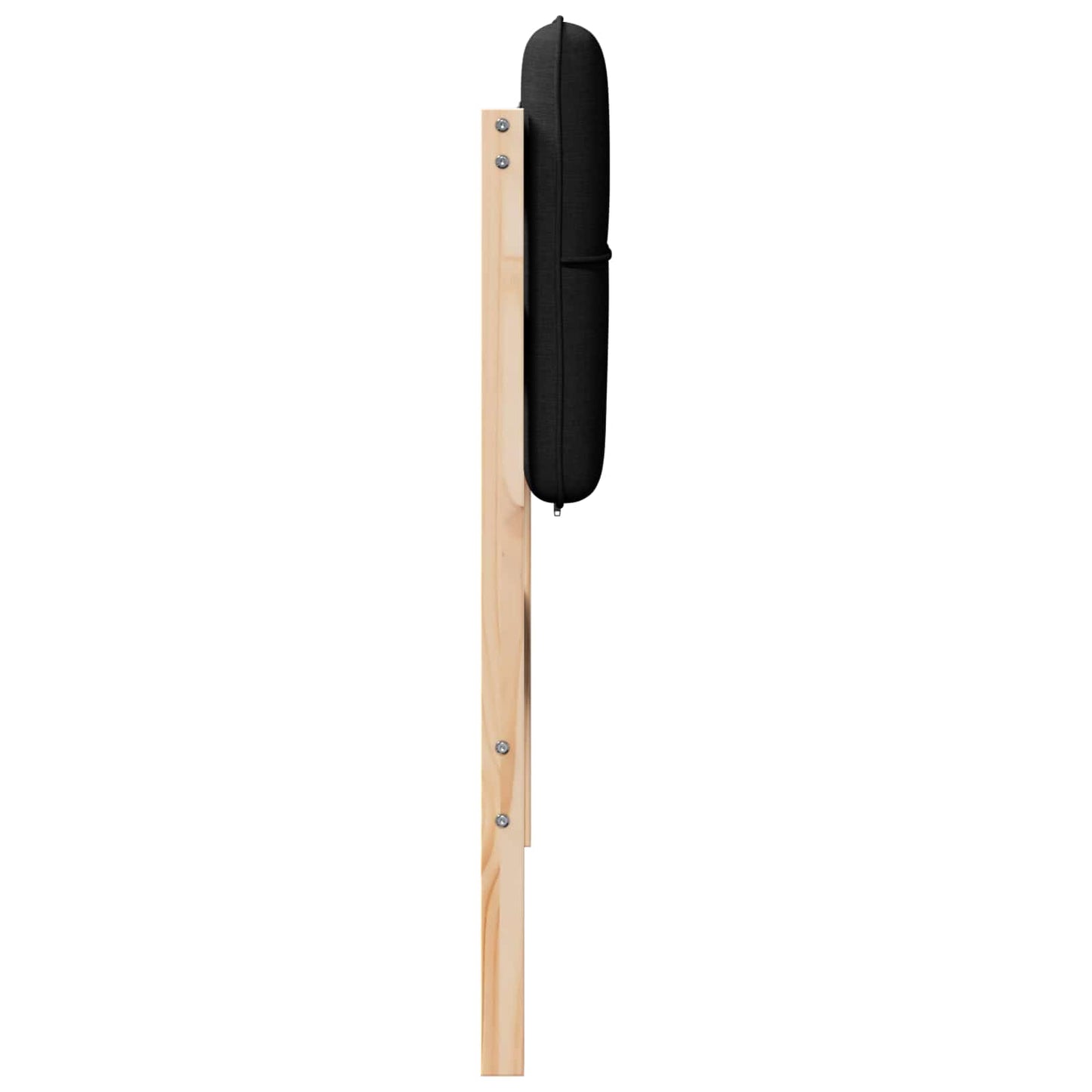 Testiera imbottita Marrone e Nero 80 cm Pino massello