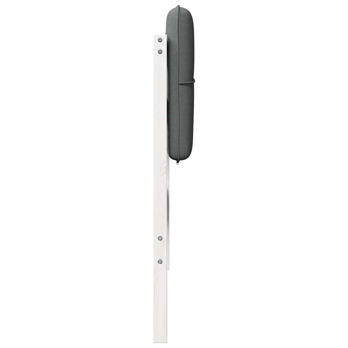 Testiera imbottita Bianco e grigio chiaro 80 cm Pino massello