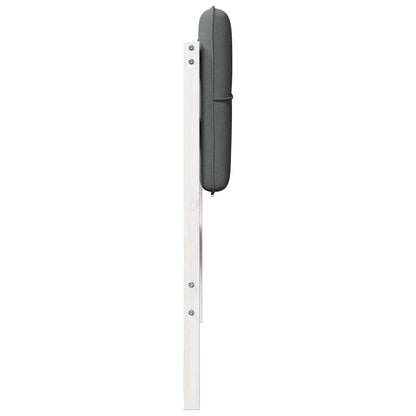 Testiera imbottita Bianco e grigio chiaro 80 cm Pino massello