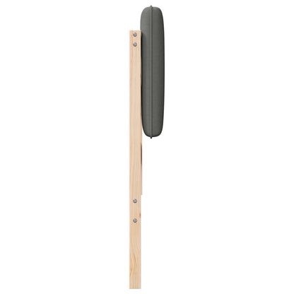 Testiera imbottita Marrone e Grigio Chiaro 150 cm Pino massello