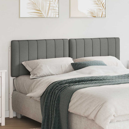 Testiera imbottita Bianco e grigio chiaro 150 cm Pino massello