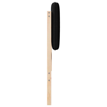 Testiera imbottita Marrone e Nero 140 cm Pino massello