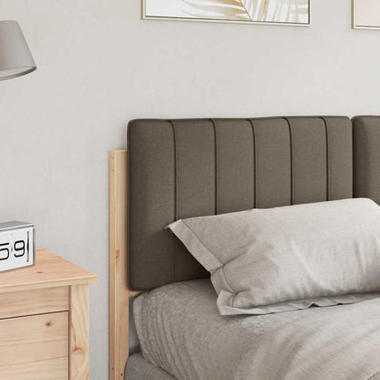 Testiera imbottita Marrone e taupe 140 cm Pino massello