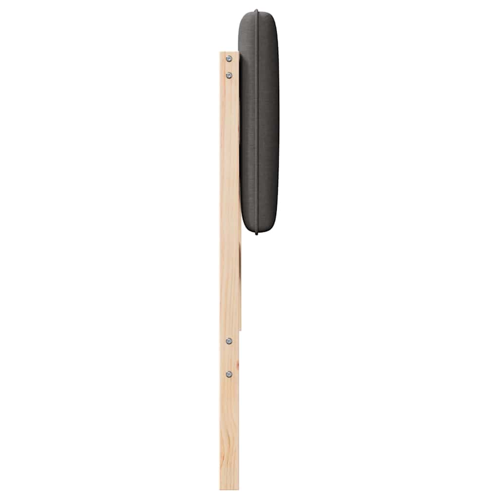 Testiera imbottita Marrone e grigio scuro 135 cm Pino massello