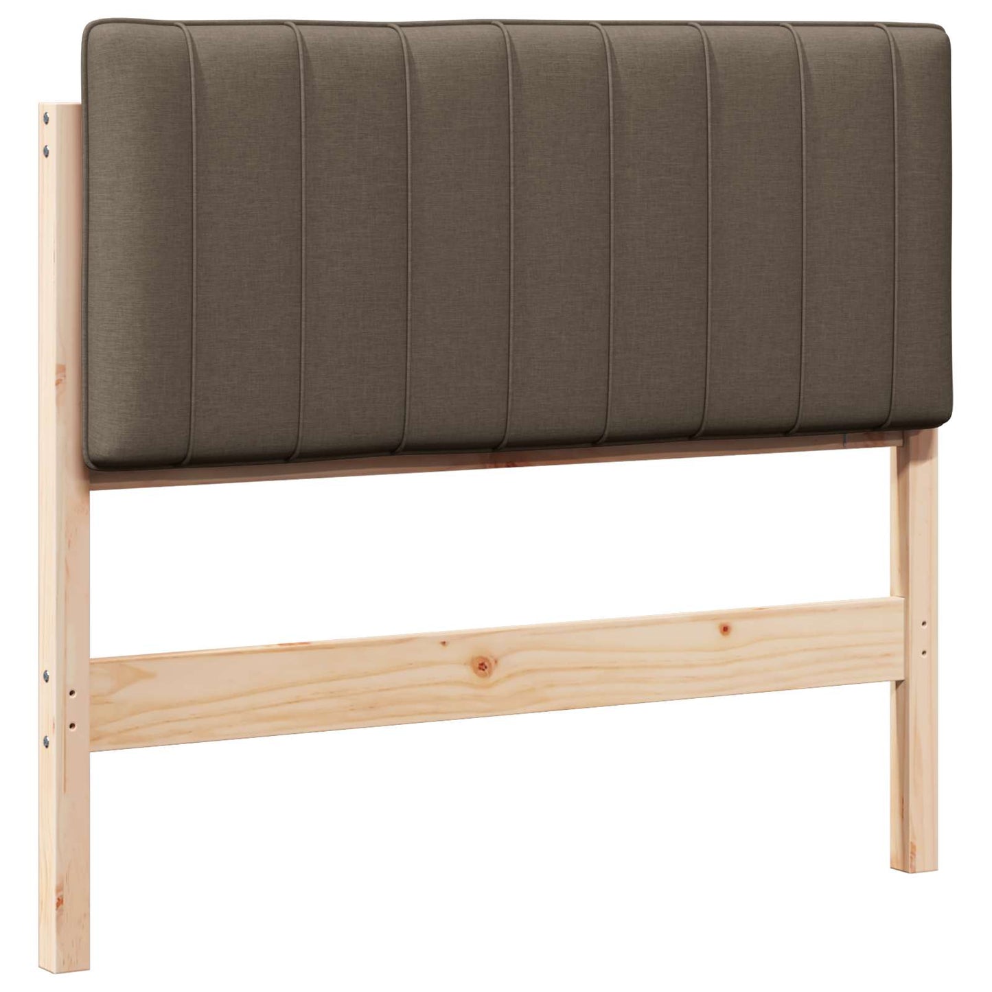 Testiera imbottita Marrone e taupe 100 cm Pino massello