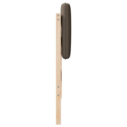 Testiera imbottita Marrone e taupe 100 cm Pino massello