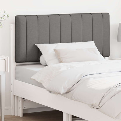 Testiera imbottita Bianco e grigio chiaro 100 cm Pino massello