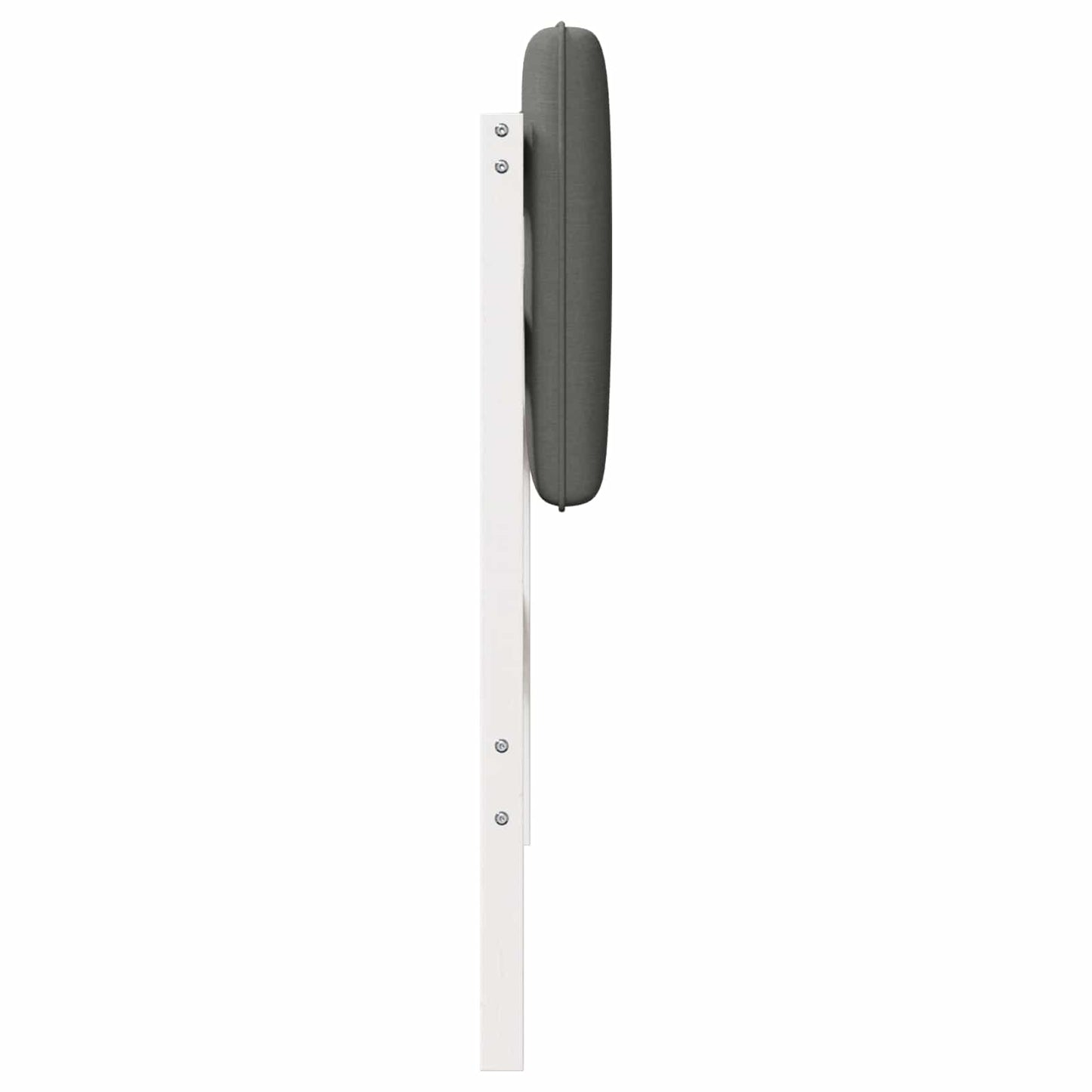 Testiera imbottita Bianco e grigio chiaro 100 cm Pino massello