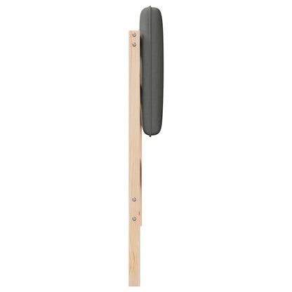 Testiera imbottita Marrone e Grigio Chiaro 90 cm Pino massello