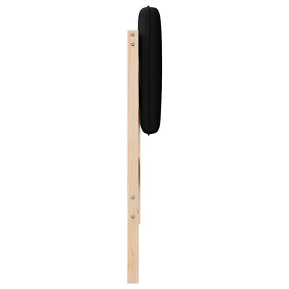 Testiera imbottita Marrone e Nero 90 cm Pino massello