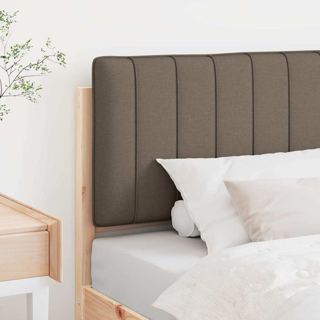 Testiera imbottita Marrone e taupe 90 cm Pino massello
