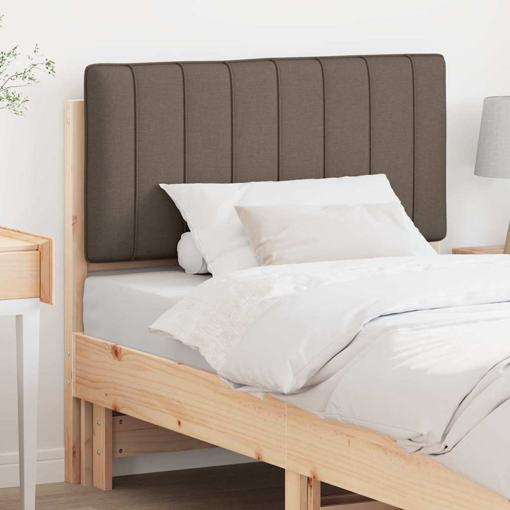Testiera imbottita Marrone e taupe 90 cm Pino massello