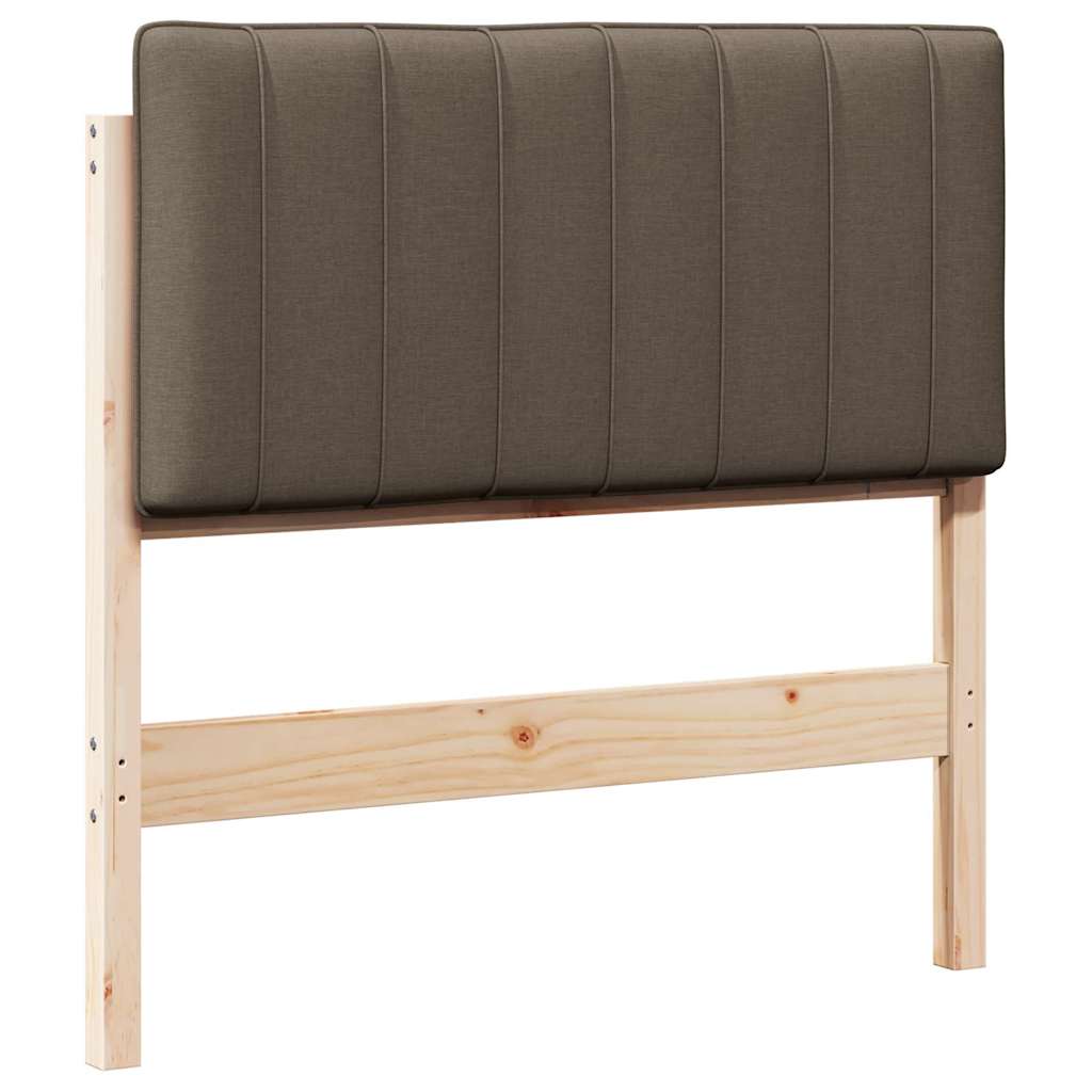 Testiera imbottita Marrone e taupe 90 cm Pino massello
