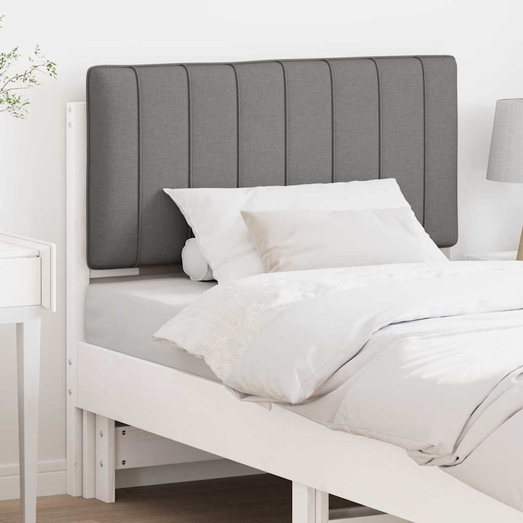 Testiera imbottita Bianco e grigio chiaro 90 cm Pino massello