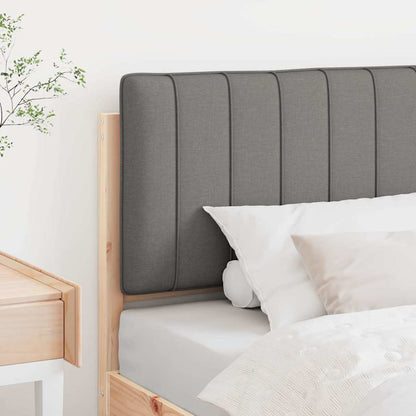 Testiera imbottita Marrone e Grigio Chiaro 80 cm Pino massello