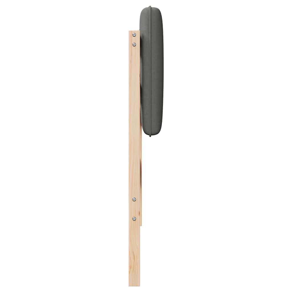 Testiera imbottita Marrone e Grigio Chiaro 80 cm Pino massello
