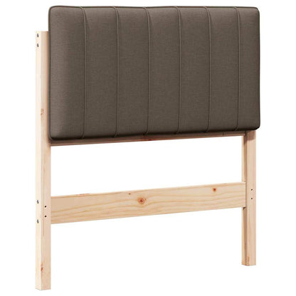 Testiera imbottita Marrone e taupe 80 cm Pino massello