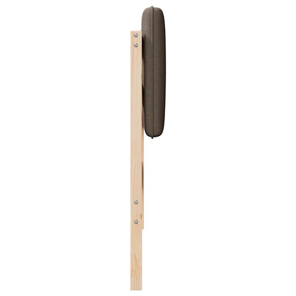 Testiera imbottita Marrone e taupe 80 cm Pino massello