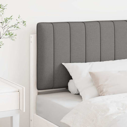 Testiera imbottita Bianco e grigio chiaro 80 cm Pino massello