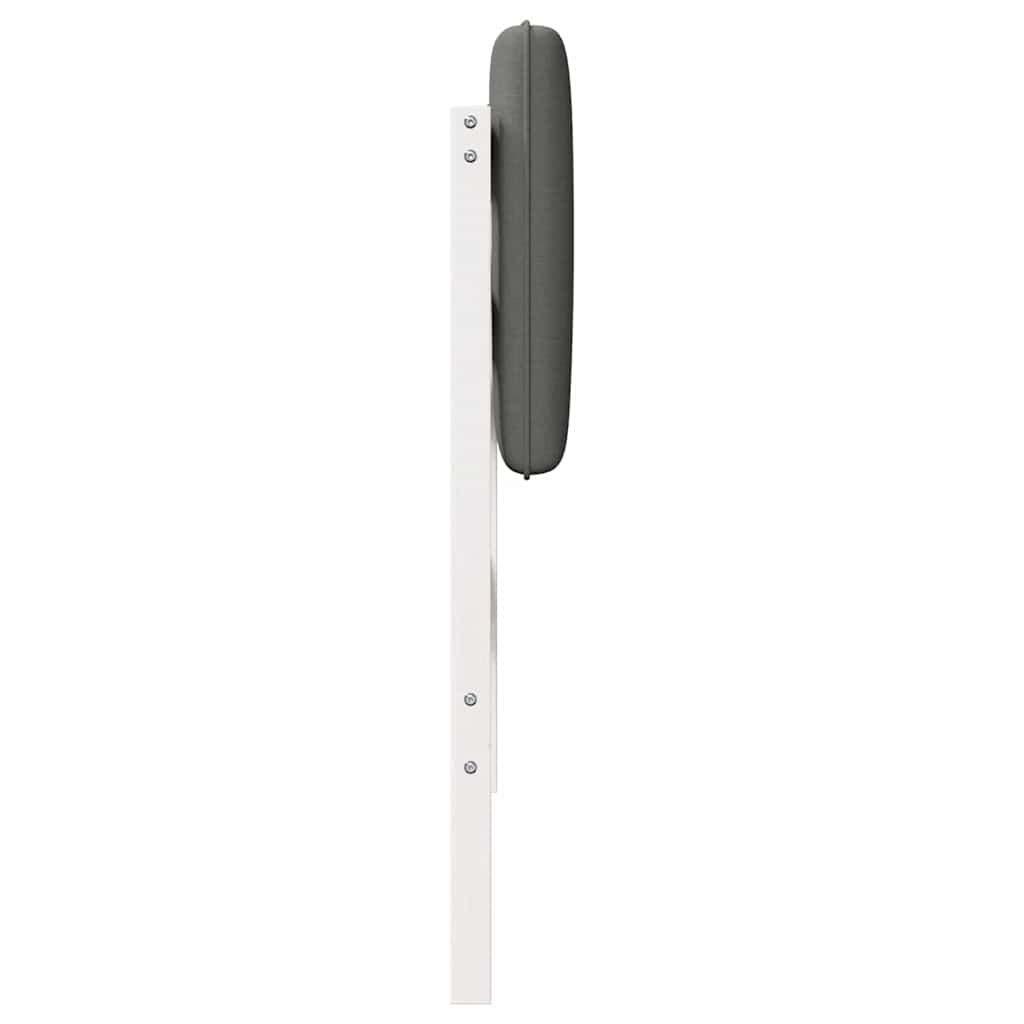 Testiera imbottita Bianco e grigio chiaro 80 cm Pino massello