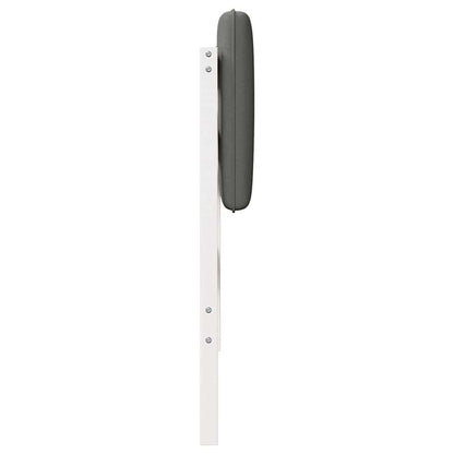Testiera imbottita Bianco e grigio chiaro 80 cm Pino massello