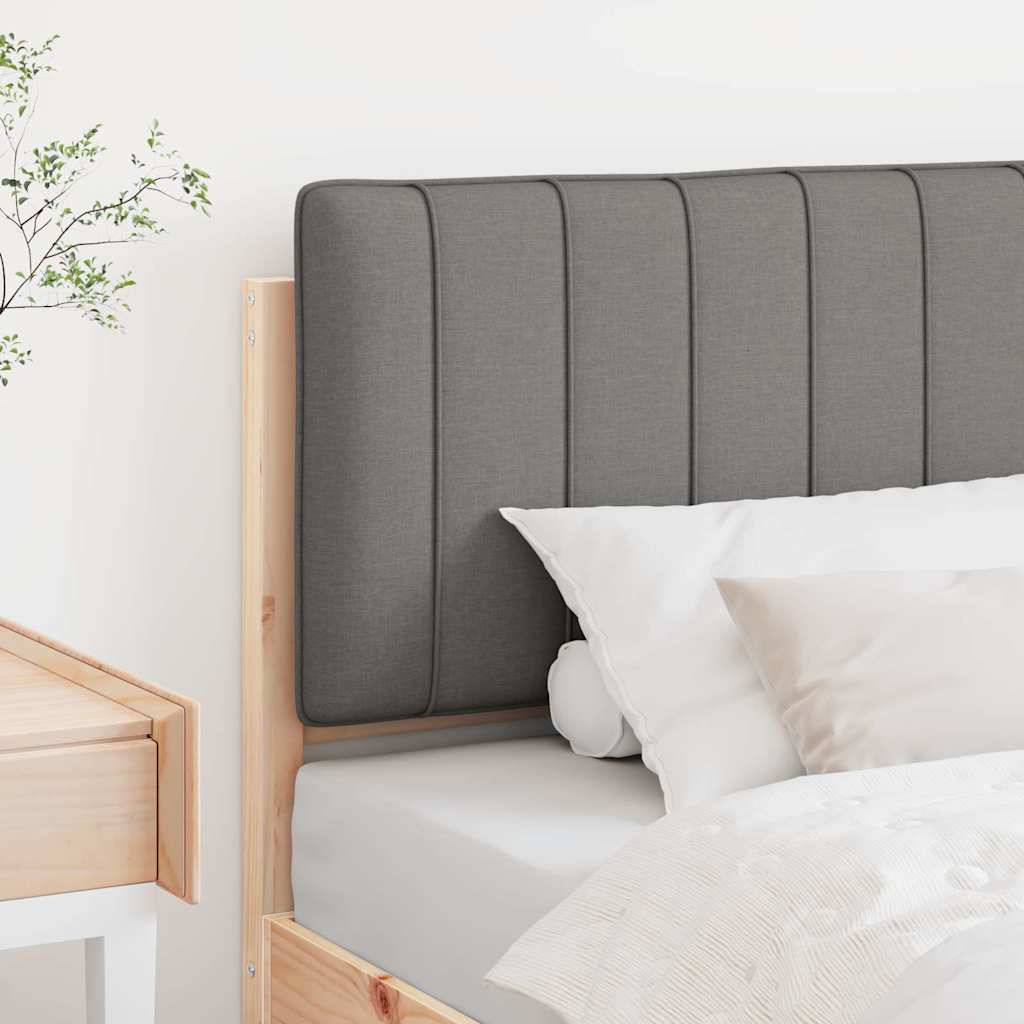 Testiera imbottita Marrone e Grigio Chiaro 75 cm Pino massello