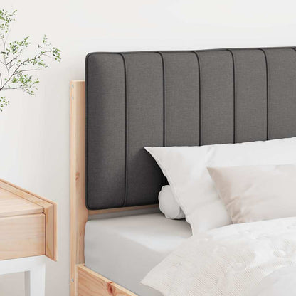 Testiera imbottita Marrone e grigio scuro 75 cm Pino massello
