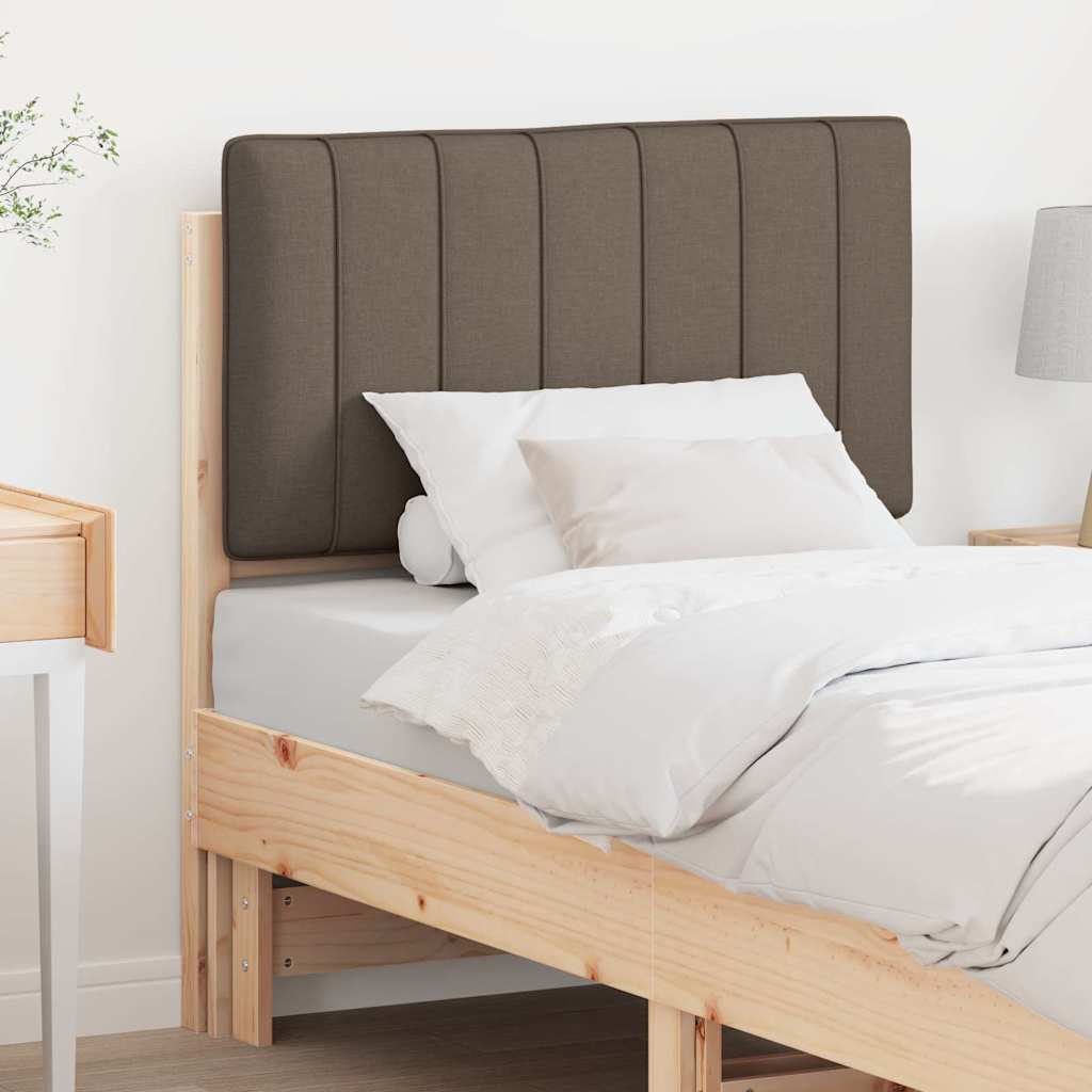 Testiera imbottita Marrone e taupe 75 cm Pino massello